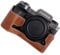 X-H2S Case, Zakao PU Leather Half Bottom Opening Version Holster Camera Case with Hand Strap Protective Cover Bag Case for Fujifilm Fuji X-H2S XH2S (Brown)