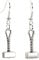 Bluebubble RAGE ROOM Silver Dangle Drop Earrings on Gift Card (Thor Hammer)