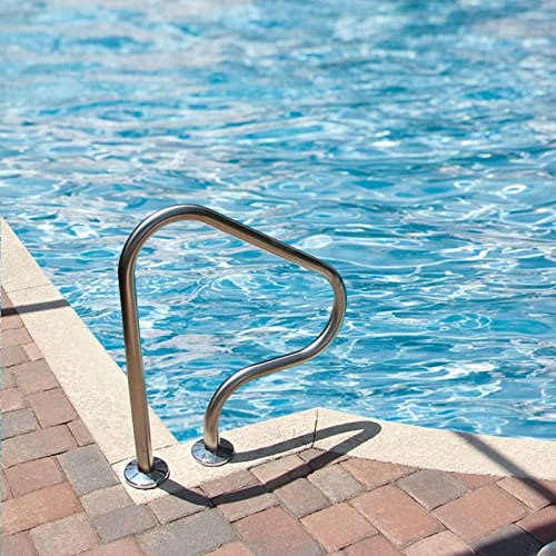WORDFUN 1 Stück Schwimmbad-Handlauf, Treppengeländer Aus Edelstahl, Humanisiertes Poolgeländer, Pool Griffbogen, Schwimmbad Geländer, Einstiegshilfe, Pool Haltegriff, Poolschiene
