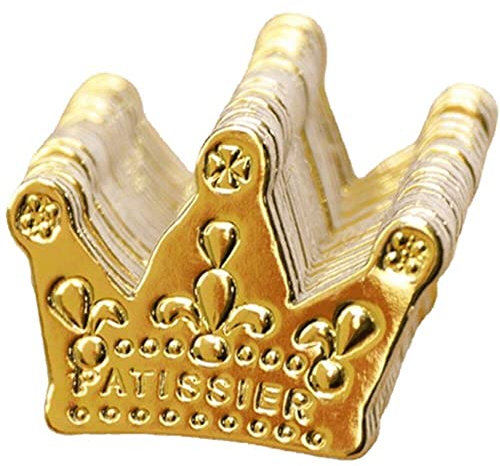 Wudaizhi 50pcs Gold Prinzessin Crown Cake Topper Gefälligkeiten Party Cupcake Picks Hochzeits Geburtstagsdekorationen Accessoires