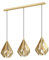 EGLO Pendellampe Carlton, 3-flammige Pendelleuchte über Esstisch, Hängeleuchte im Retro-Design aus Metall in Gold, Hängelampe mit E27 Fassung, L 80,5 cm