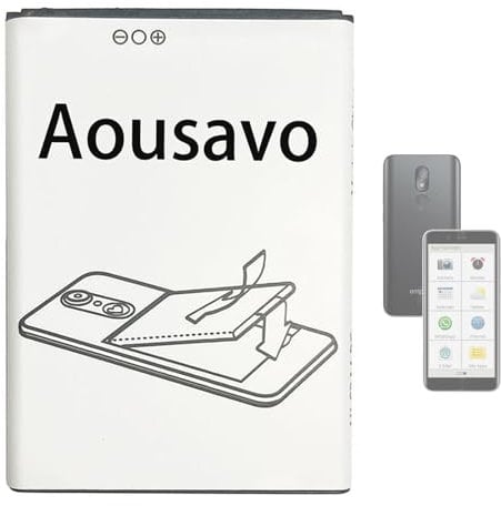 Aousavo AK-S3m (V1.0) (S3m) ersatz akku AK-S3m Kompatibel mit Emporia SMART.3 Mini, SMART 4,S4 Smartphone Emporia Supereasy SE Seniorenhandy (High Capacity 2600mAh)