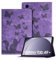 Auslbin Coque pour Tablette Samsung Galaxy Tab A9+ 2023 11 en Relief, étui pour Tablette en Cuir PU Rétro sur Le Thème des Papillons et des Chats, pour Tab A9+ A9 Plus SM-X210 SM-X215, Violet