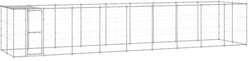Vielseitige Hundehütte, Outdoor-Hundezwinger mit Überdachung Verzinkter Stahl 21,78 m² Geräumig Genug + Gleichzeitiger Belüftung + robusten und hochwertigen + Verschließbaren Türverschlusssystems