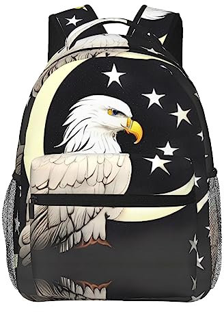 CHRYSM Rucksack für Mädchen, Jungen, Teenager, Schultasche, Büchertasche, Basketball-Hintergrund, Tagesrucksack für High School, Uni, Reisen, Arbeit, Skulptur mit weißem Kopf, One size