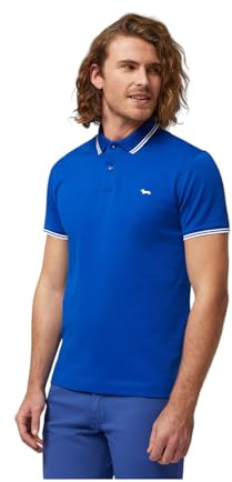 HARMONT & BLAINE POLO MANICHE CORTE UOMO BLU