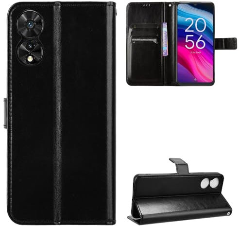 BellaCase TCL 505 4G Coque [Étui Portefeuille] [Fonction Support] [Slots pour Cartes] [Couverture à Rabat Magnétique] Compatible avec Le Smartphone TCL 505 4G(Noir)