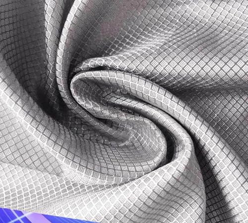 Faraday Cloth Faraday Fabric Bulk Fabric Blocks RF Signals Faraday Cloth Shielding Fabric for Microwave, Card Bag Cloth, Electronic Products,silver-1x1.1m