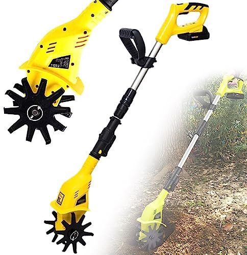 LZDOYY Motoculteur électrique - Cultivateur de Sol de Jardin/Rotavator - Vitesse à Vide de 250 TR/Min, 10 Lames en Acier, Largeur de Travail de 100 mm,220V
