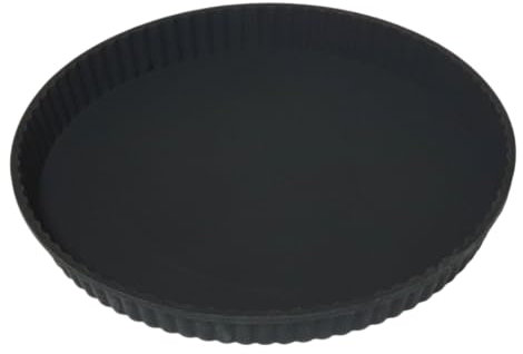 MW-Cuisine Silikon-Backform (auch Abdeckung für Mikrowellen-Pizzastein), Rund (Anthrazit)