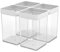 Rotho Fera Set Vorratsdose mit Deckel und Dichtung, Kunststoff (SAN) BPA-frei, transparent/weiss (4 x1l)