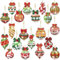 NIEEKRUN 20 Stück Weihnachten Diamond Painting Anhänger, 5D Diamant Painting Weihnachten Schlüsselanhänger, Doppelseitige Diamant Painting Kinder Winter Malerei Bastelset DIY Kit Weihnachtendeko