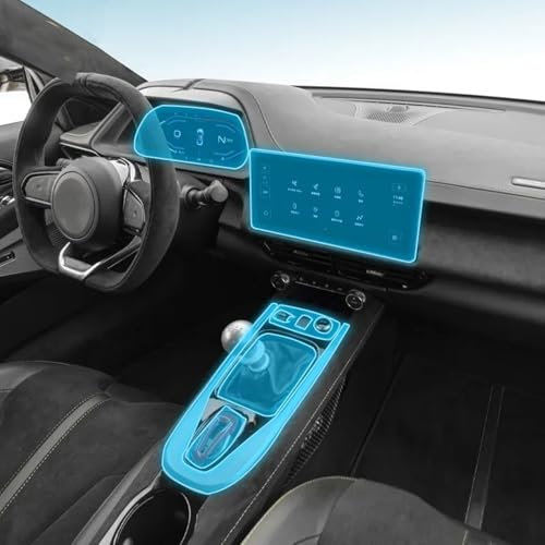 TQABADQ Auto Interieur Piano Board Schutzfolie TPU transparente Selbstklebende Folie, für Lotus Emira 2022-2024 Autozubehör