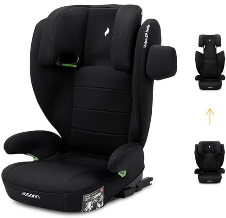 Osann Volpo SP Isofix, Kindersitz mit Isofix ab 3 Jahren, Autositz von 100 bis 150 cm - Nero