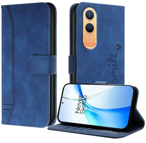 Lihondar Kompatibel mit OnePlus Nord CE 4 Lite 5G Hülle, Handyhülle OnePlus Nord CE 4 Lite 5G, Leder Schutzhülle Tasche Wallet Cover Flip Case für OnePlus Nord CE 4 Lite 5G Klapphülle (Blau)