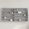 Myheimly Vitrinenschrank, Sammlervitrine, Hängevitrine Wandregal für Wohnzimmer, Wandvitrine Hängeregal Grau Sonoma 100x8,5x50 cm Holzwerkstoff