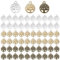 AFCJLTO 60 Stück Charms Anhänger Lebensbaum Retro Antik Silbern Bronze Mischung für Schmuck Basteln für Ohrringen Anhängern Ketten Kommunion Taufe (Silber, Gold, Bronze)