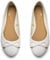 Dernolsea Womens Ballet Flats, Patent Leather Bow Round Toe Foldable Flat Slip On Pumps Dolly Ballerina Shoes Pure White 6 UK