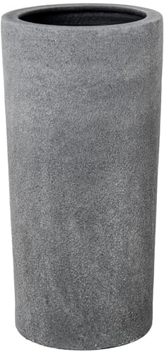 DRW Porte-Parapluie Rond en céramique Anthracite 25 x 25 x 50 cm
