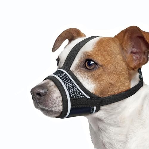 Maulkorb, Nylon-Maulkorb Für Hunde Verstellbares Gurtband Geeignet für Maulkörbe von mittleren und großen Hunden Verhinderung von Bellen, Beißen und Kauen (XS)