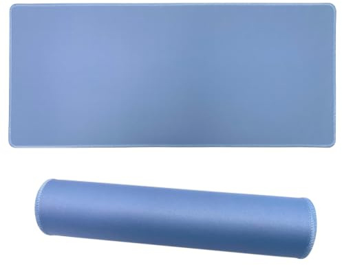 Jahosin Gaming Mouse Pad, base in gomma antiscivolo, [70x30cm] Computer Desk Mat per PC, Mac, Laptop - bordi cuciti e superficie liscia per il gioco, ufficio, casa-70x30 IceblueJ