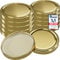 WELLGRO 50x Einmachdeckel TO 82 gold - Ersatzdeckel für Einmachgläser, Schraubdeckel, Twist-Off-Deckel aus Metall
