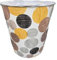 Homeshopa Plastic Waste Paper Basket Bin, Floral Retro Round Trash Can, Lightweight Recycling Rubbish Bin for Kitchen, Bedroom, Bathroom, Open-Top Garbage Dustbin, 7.7 Litre (Big Polka Circles)