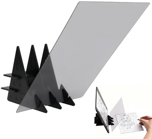 Optisches Zeichenbrett für Anfänger & Künstler – Zeichenprojektor zum Abpausen von Fotos & Bildern, mit Acryl-Linse und verstellbarem Design für Handy & Tablet