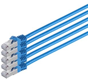 Kabelbude.eu Netzwerkkabel Patchkabel Ethernet LAN Kabel CAT 7 S/FTP PIMF Halogenfrei RJ45 Blau 3m