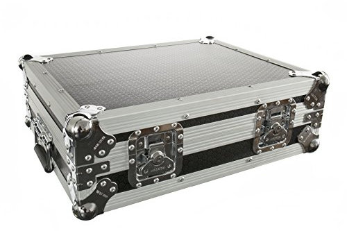 MUSIC STORE DJ Controller Case, Robustes Flightcase für DDJ-400, DDJ-RB, DDJ-SB2/SB3, FLX4, Schwarz, Sperrholz, Wasserabweisend, Butterfly-Verschlüsse, 524x160x418mm, 8.25kg, mit Abnehmbarem Deckel,
