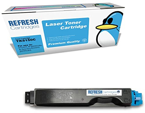 Refresh Cartridges Remanufactured Toner Cartridge Replacement for Kyocera TK-5150C (Cyan)