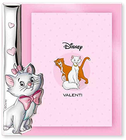 Disney Baby - Die Aristocats - Bilderrahmen aus Silber für Tisch oder Nachttisch mit 3D-Details Katze Minou für das Kinderzimmer des Mädchens, perfekt als Geschenkidee für Taufe oder Geburtstag