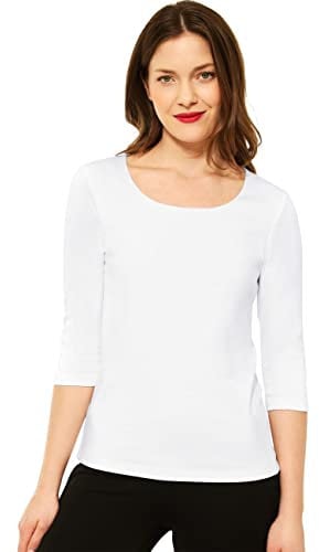 Street One Damen New Pania T-Shirt, White, 34
