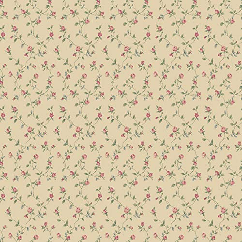 Galerie G67934 Miniatures 2 Rose Bud Trellis Design Wallpaper, Dark Pink/Beige, 10m x 53cm