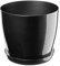 Kadax Flowerpot, fioriera con sottobicchieri, secchio di fiori rotondi per all'interno, elegante pentola di piante fatta di plastica, fioriera per fiori, piante, casa, (Ř 16 cm, antracite)