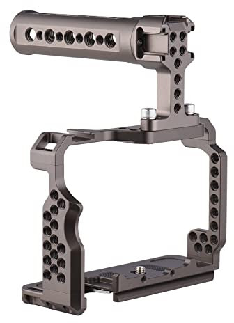 Camera Cage Kit, Kamera Video Cage Aluminiumlegierung mit Ersatz für den oberen Griff des Video-Rigs für Sony A7R III / A7 II / A7III