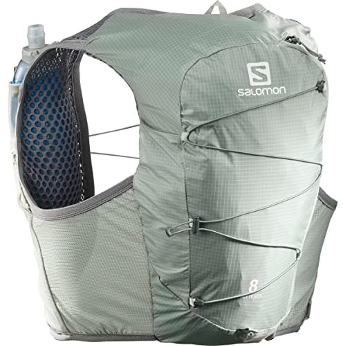 Salomon Active Skin 8 Set Unisex Trinkweste mit 2 Weiche Flaschen (500ml), Laufen und Wandern