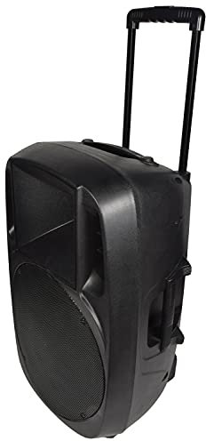 QTX/Full Range 15 PA Speaker with retractable Trolley Handle, 35mm Pole mount & 300Watts Max Output