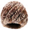 Strickmütze Winter Wintermütze Verdickt Warm Mütze Damen Mädchen Pelzmütze Flexibel Bunt Fellmütze Kaninchenfell Gestrickt Damenmütze Atmungsaktiv Weich Beanie Outdoor Alltagsleben Einheitsgröße