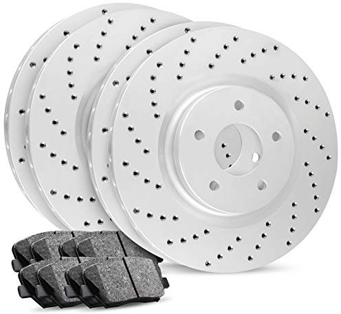R1 Concepts Front Rear Brakes and Rotors Kit |Front Rear Brake Pads| Brake Rotors and Pads| Ceramic Brake Pads and Rotors |fits 1995-1999 BMW M3, 1998-2002 BMW Z3