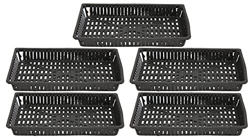 5 Uds, Macetas De Red, Macetas De Cultivo Hidropónico, Plástico Negro, Plantas De Agua De Acuario, Cesta De Plantación para Estanque De Pecera De Acuario Aspiradores de Fondo