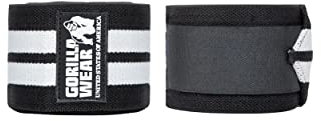 GORILLA WEAR Knee Wraps - Schwarz/Weiß - 250 cm