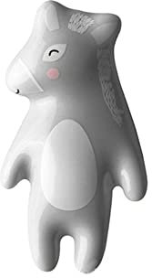 Lot de 2 boutons de porte en céramique avec motif animal mignon pour enfants, pour armoires, placards, armoires