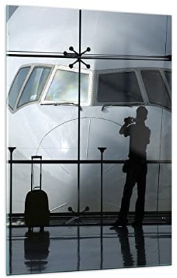 ARTTOR Glasbild 70x100 cm Wandbild Glasdruck Reisen Flugzeuge - 0130