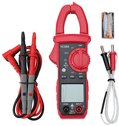 KATSU Stromzange Strommesszange 4000 Counts Digitale Multimeter Auto Ranging Strommessgerät DC/AC Spannung Strom, Kapazität Widerstand Frequenz Temperatur Kontinuität Induziert Diodentester