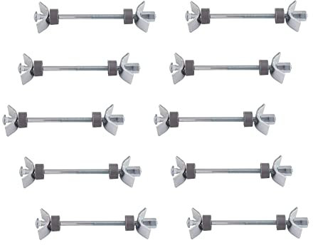 GEFONG Arbeitsplatten Verbindungsbolzen mit M6 Gewinde Länge 120mm Verzinkter Stahl Möbelverbinder Schrauben Verbindungsschraube zum Fügen Klemmung und Fixierung 10 Stück