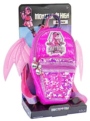 Nice Group Mädchen und Jungen Monster High Backpack Rucksack, Magenta, Taglia unica