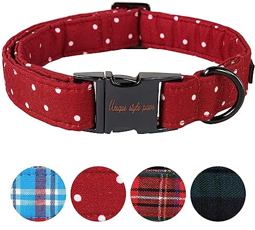 Unique style paws Dog Collar Metal Buckle Collar Gift for Small Medium Large Boys Girls Dogs, Neck 10-16 inches