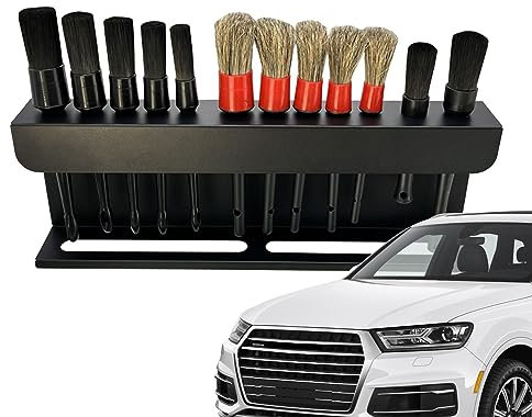 Teksome Estante para cepillos de Detalles de Coche, Soporte de Botellas de Spray de Limpieza de vehículos, Accesorio de Tienda de automóviles para almacenar estropajos para Garaje, Sala de