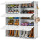 FUNLAX Shoe Storage, 2 x 6 Tier Shoe Rack, Shoes Storage for 24 Pairs Shoes, Shoe Storage Cabinet with Door for Closet Entryway, Bedroom and Hallway,White